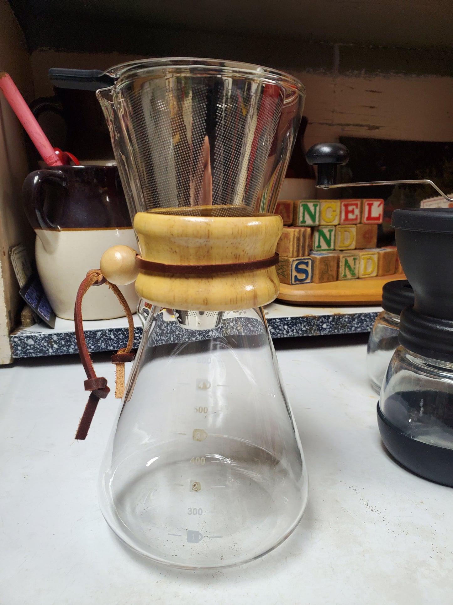 Pour Over Glass Carafe with Stainless Filter